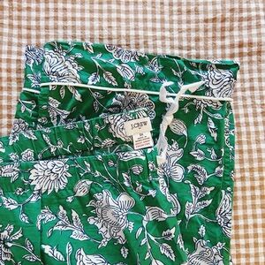 J.Crew Green Floral Pajama Pants